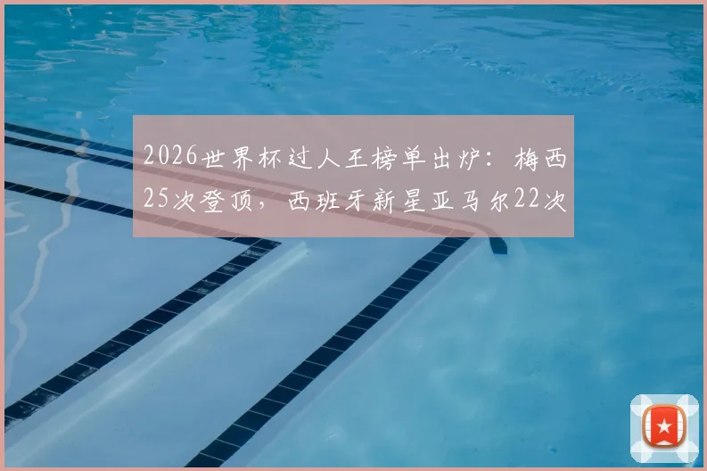 2026世界杯过人王榜单出炉:梅西25次登顶,西班牙新星亚马尔22次紧随其后