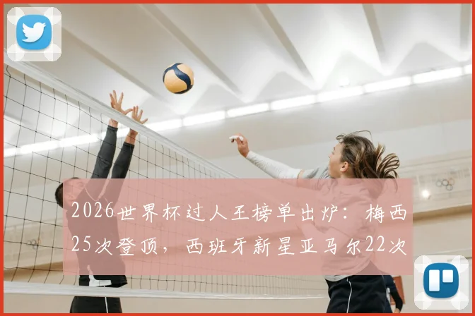 2026世界杯过人王榜单出炉:梅西25次登顶,西班牙新星亚马尔22次紧随其后